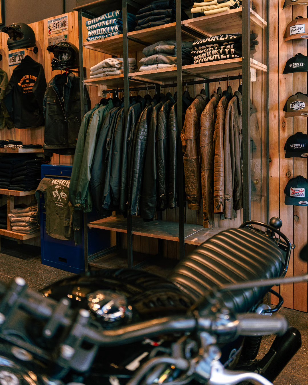 T-shirt Moto BROOKLYN MOTO Noir, Taille L, Occasion Très Bon état - Marque Anvil, Thème Club Moto