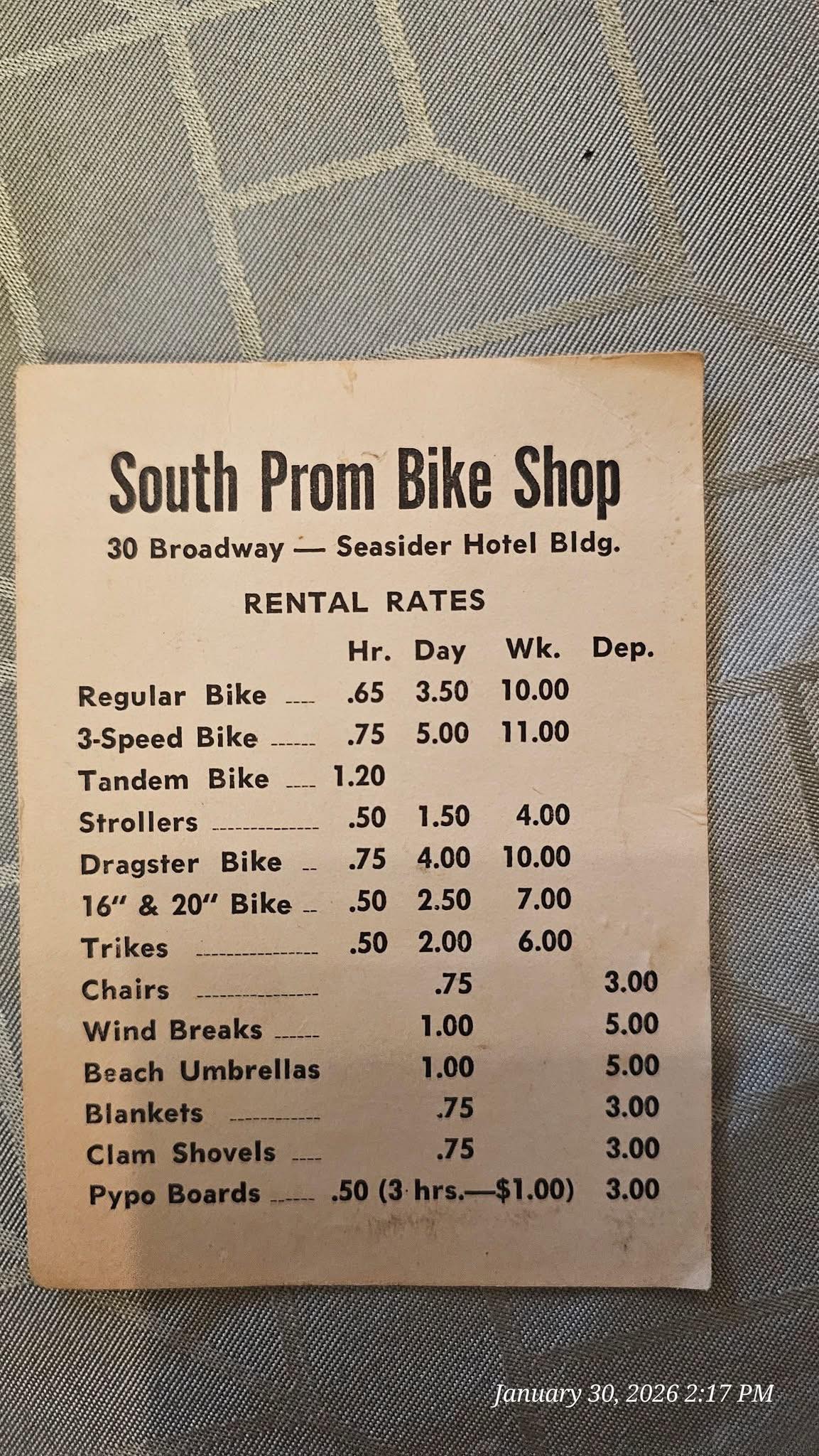 Bike shop on prom | Facebook