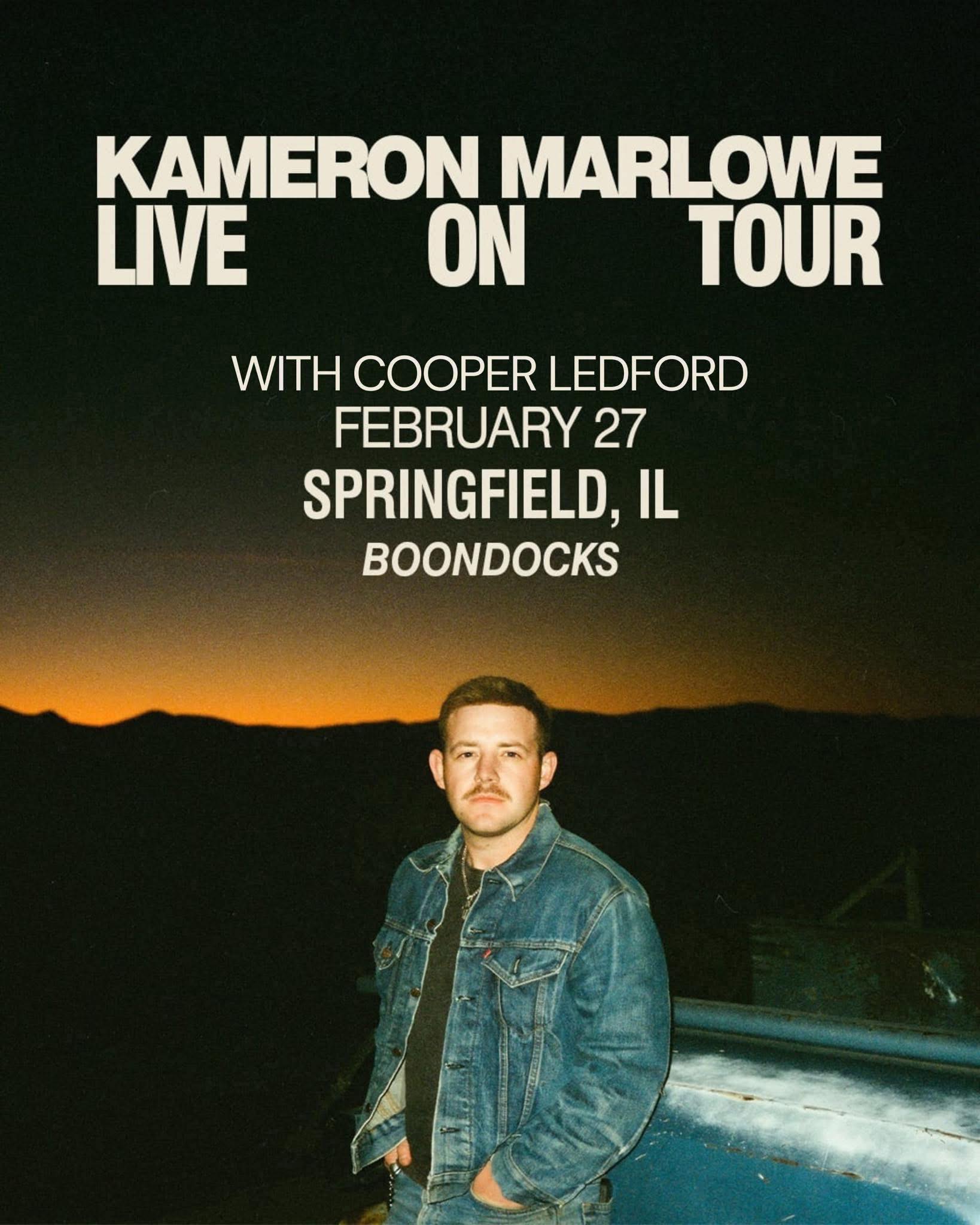Kameron Marlowe live at Boondocks on February 27th