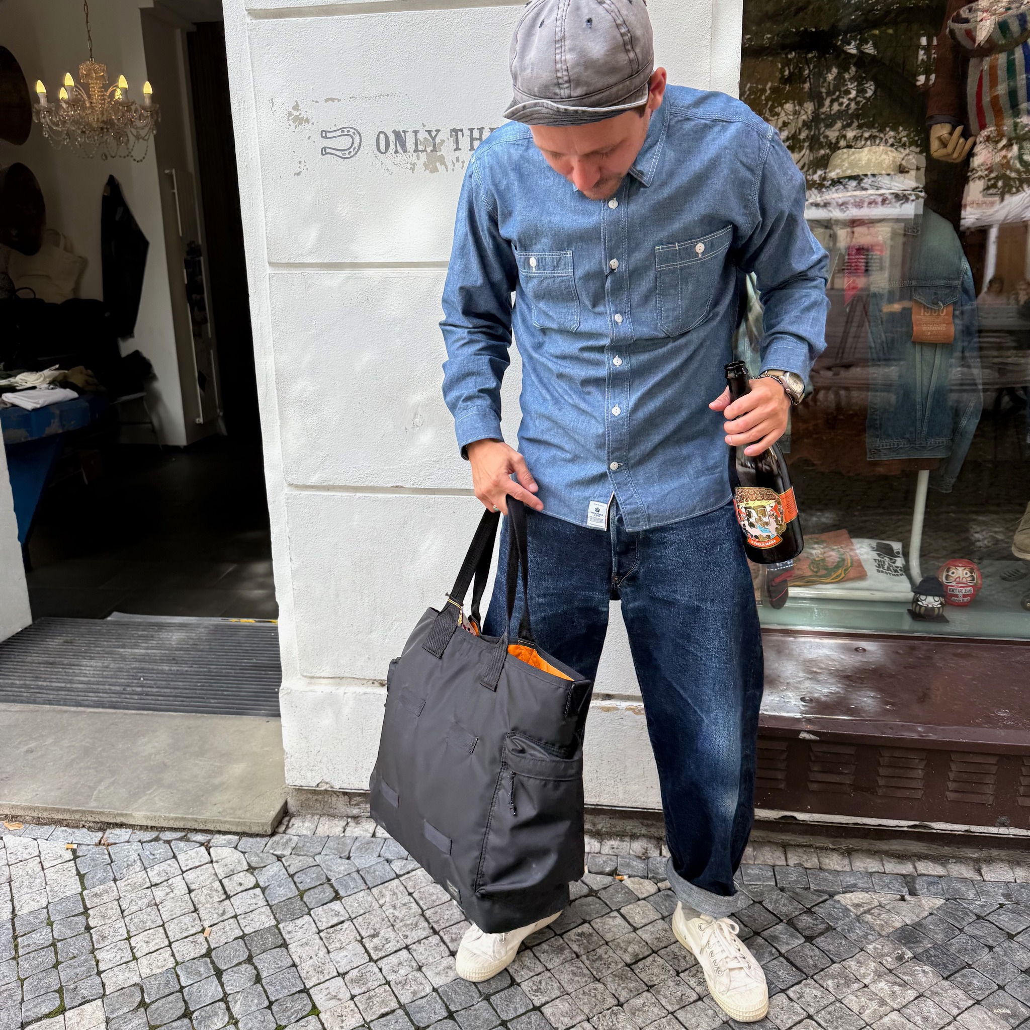 You can never go wrong with chambray shirt. The name 