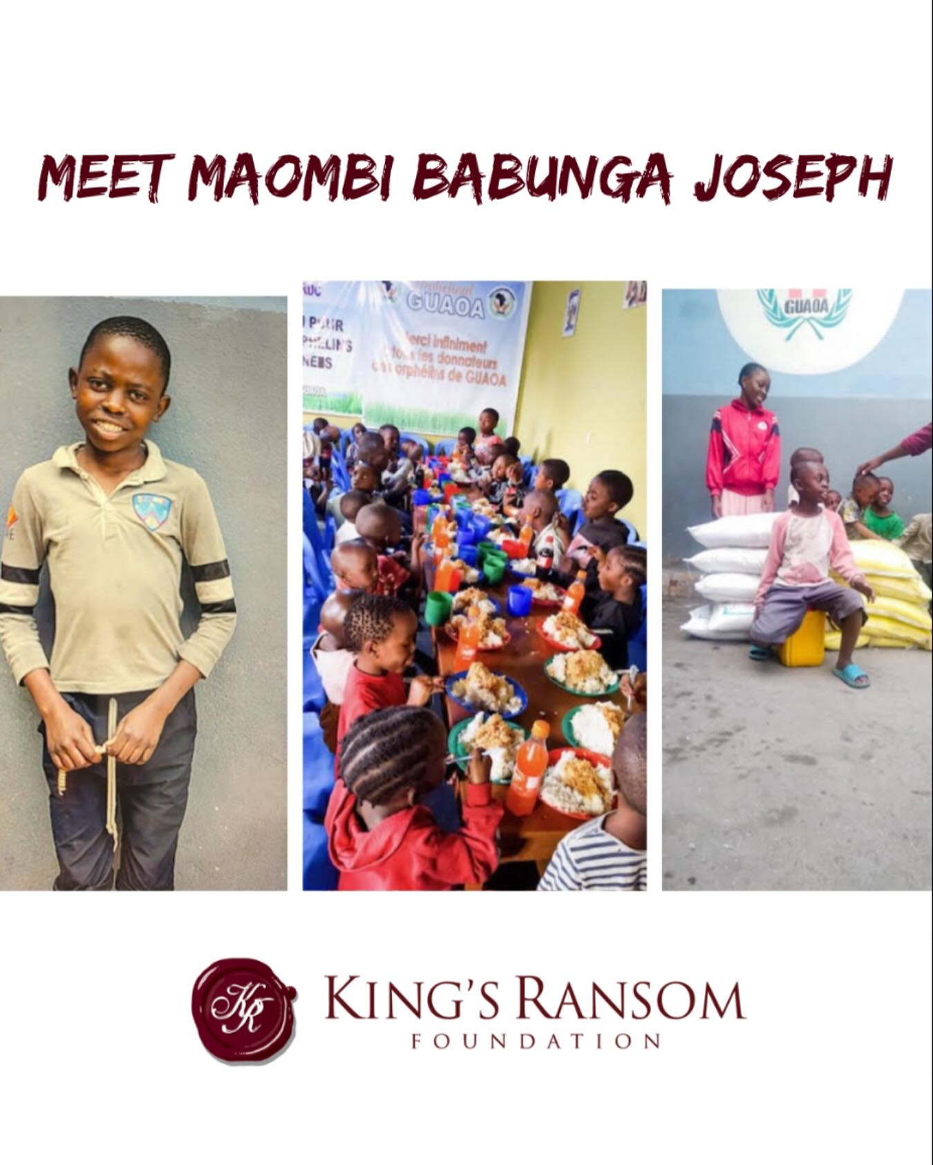 Meet Joseph. 💛 After the... - King's Ransom Foundation | Facebook