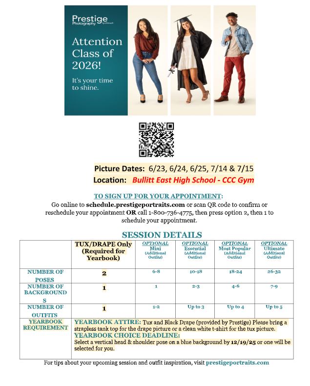 Bullitt - Parents of Class of 2026!! Sign your student up now for Tux ...