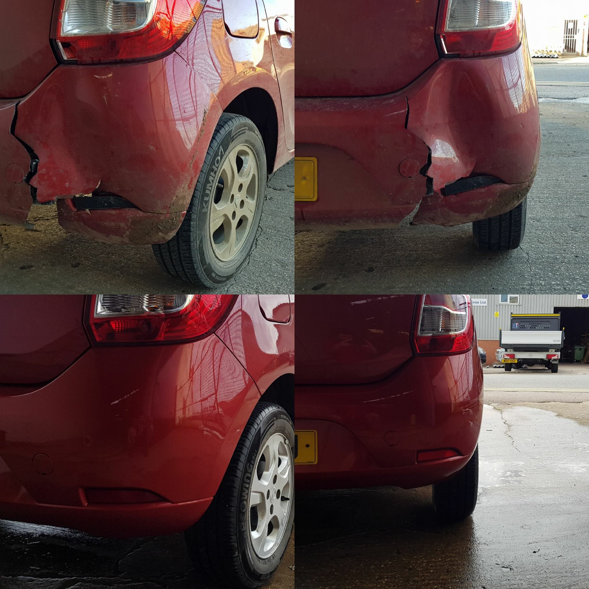 Nasty split in this rear bumper.... - Elite Repairs & Paint