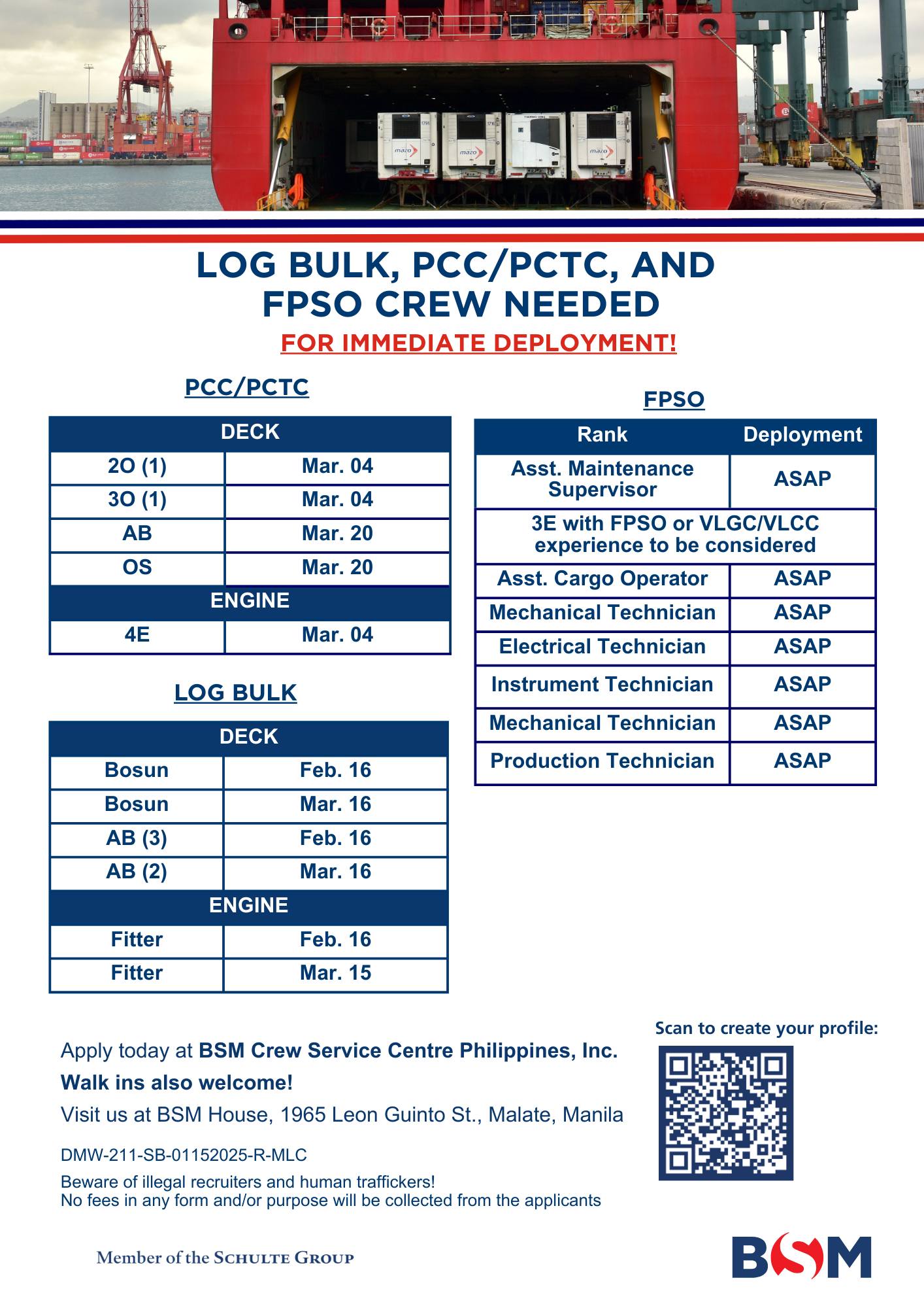 BSM Crew Service... - BSM Crew Service Centre Phils., Inc.