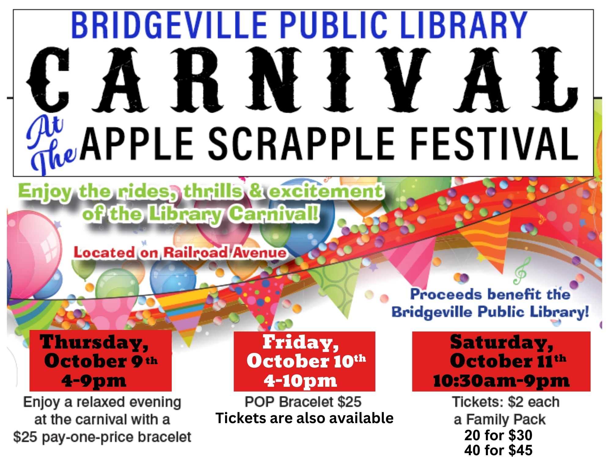 Library Carnival @ the Apple Scrapple Festival