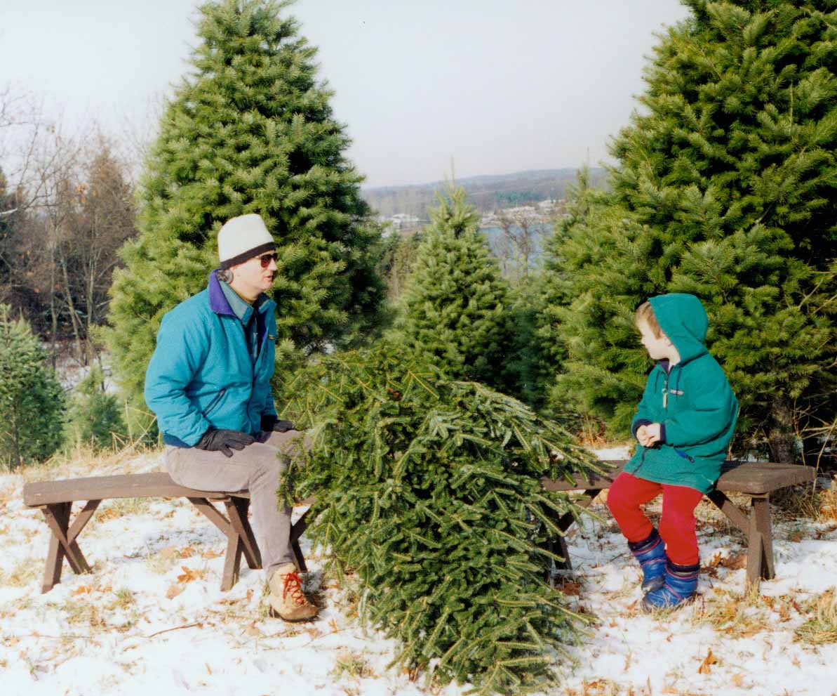 Grand - Cutting a Christmas Tree at a Tree Farm Elise Tripp - 1996 ...