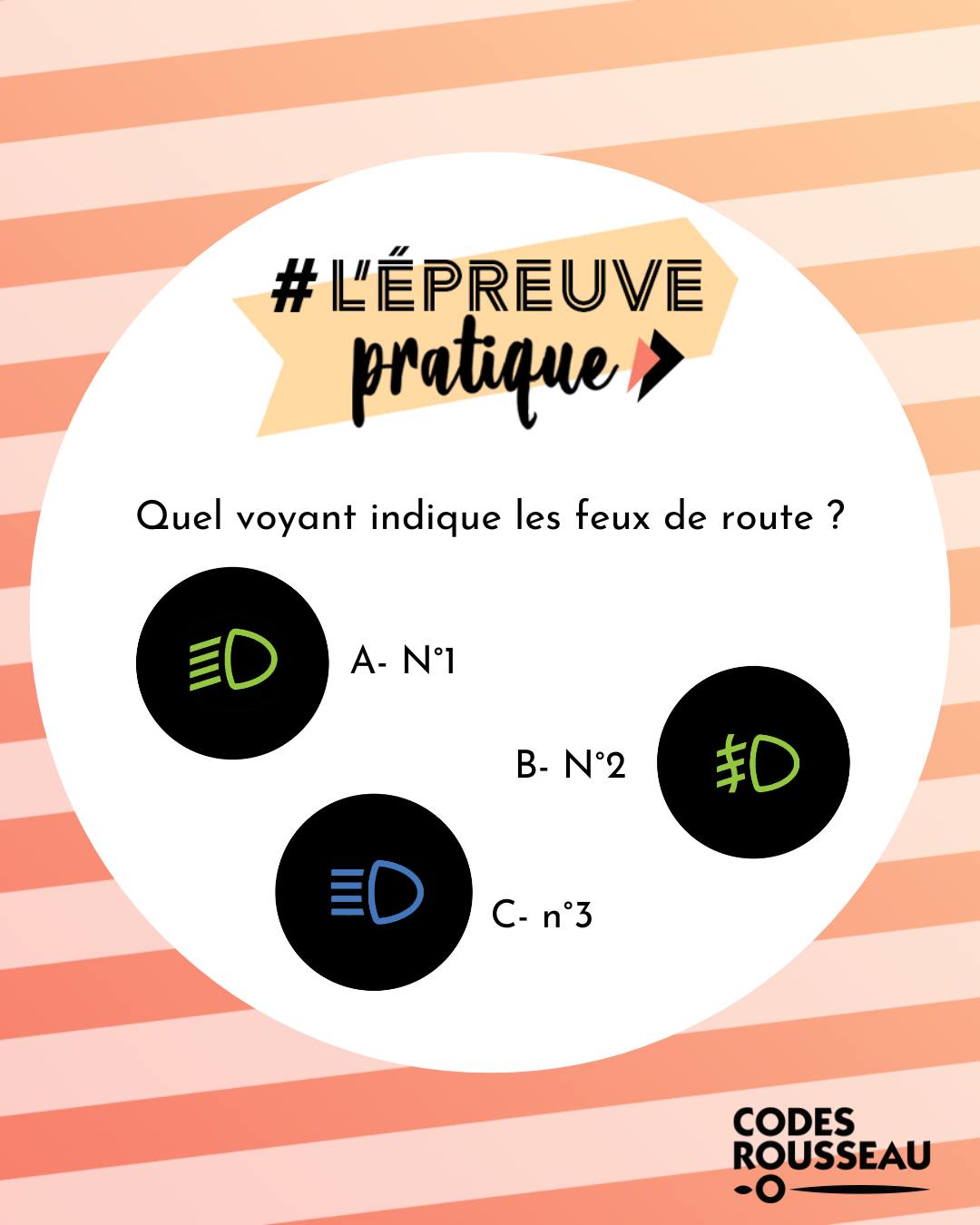 Codes Rousseau - 💡🚘 QUIZ PERMIS DE CONDUIRE : CONNAIS-TU... | Facebook