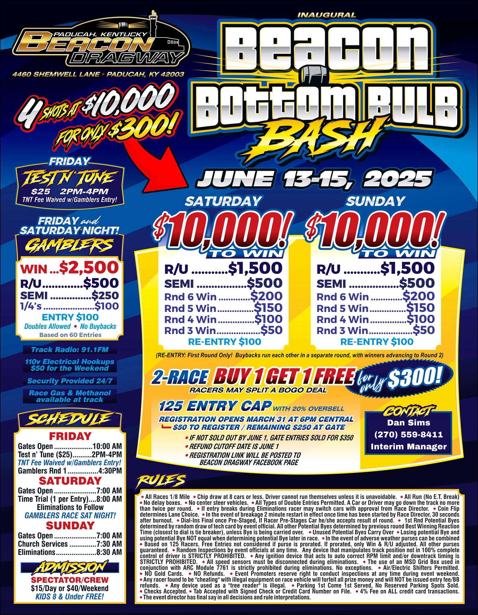 Beacon - Saturday schedule! Gates open at 7am for parking. Registration ...