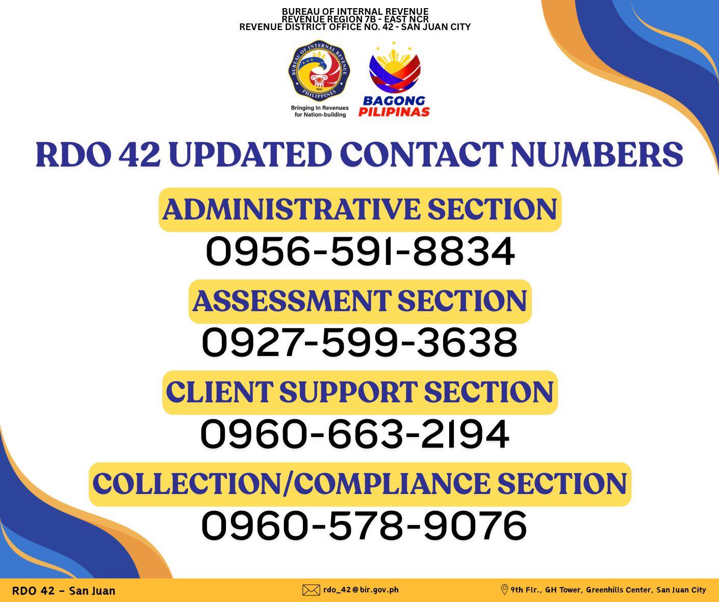 BIR Revenue District Office 042 - San Juan City | San Juan
