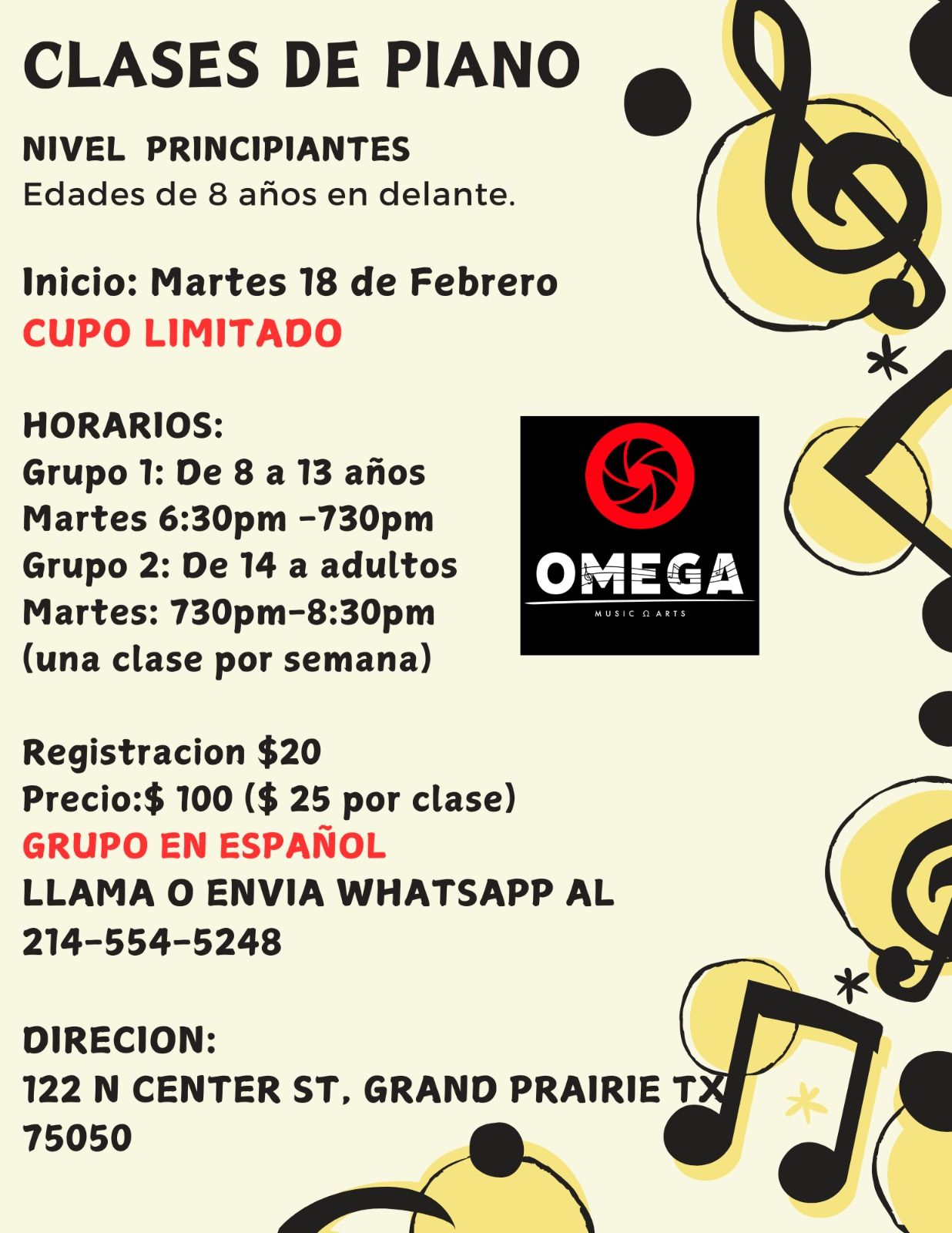 OMEGA Music and Arts Dallas | Arlington TX