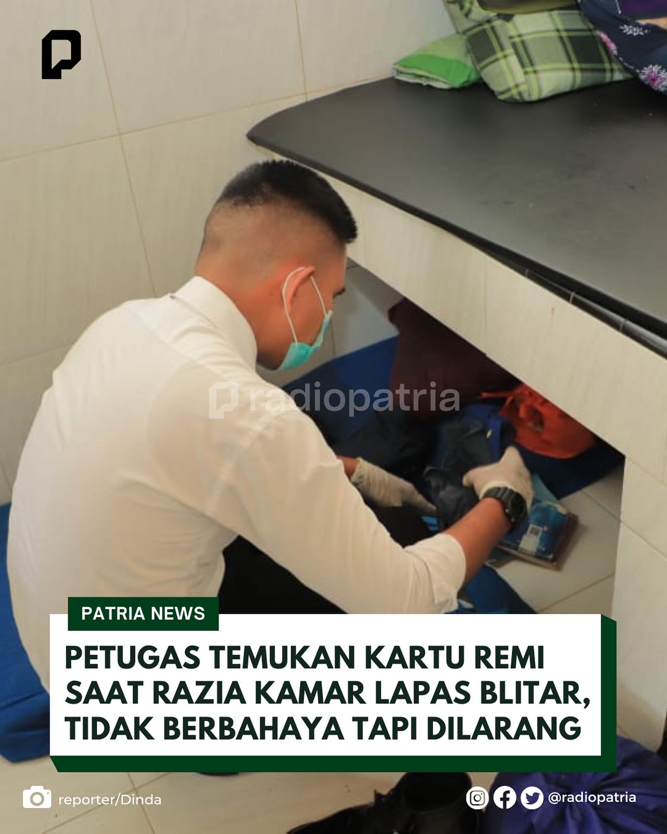 Radio - Razia kamar hunian warga binaan di Lapas Blitar, petugas ...