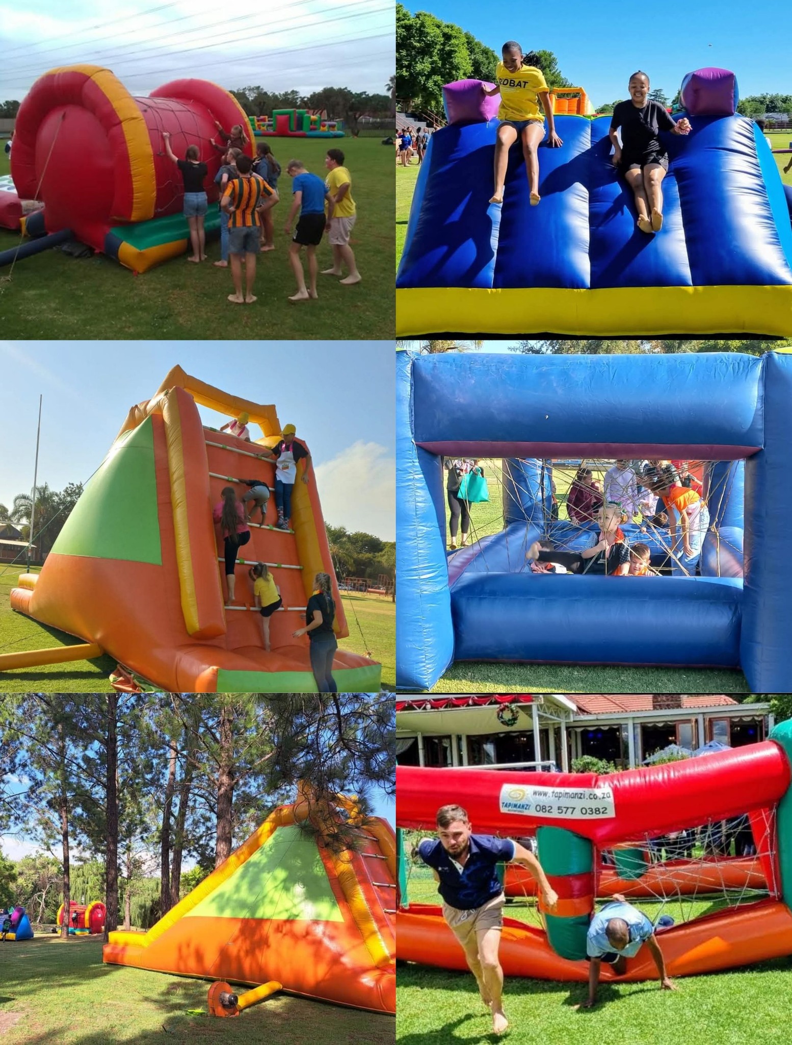 Mobile inflatable obstacle colour rush