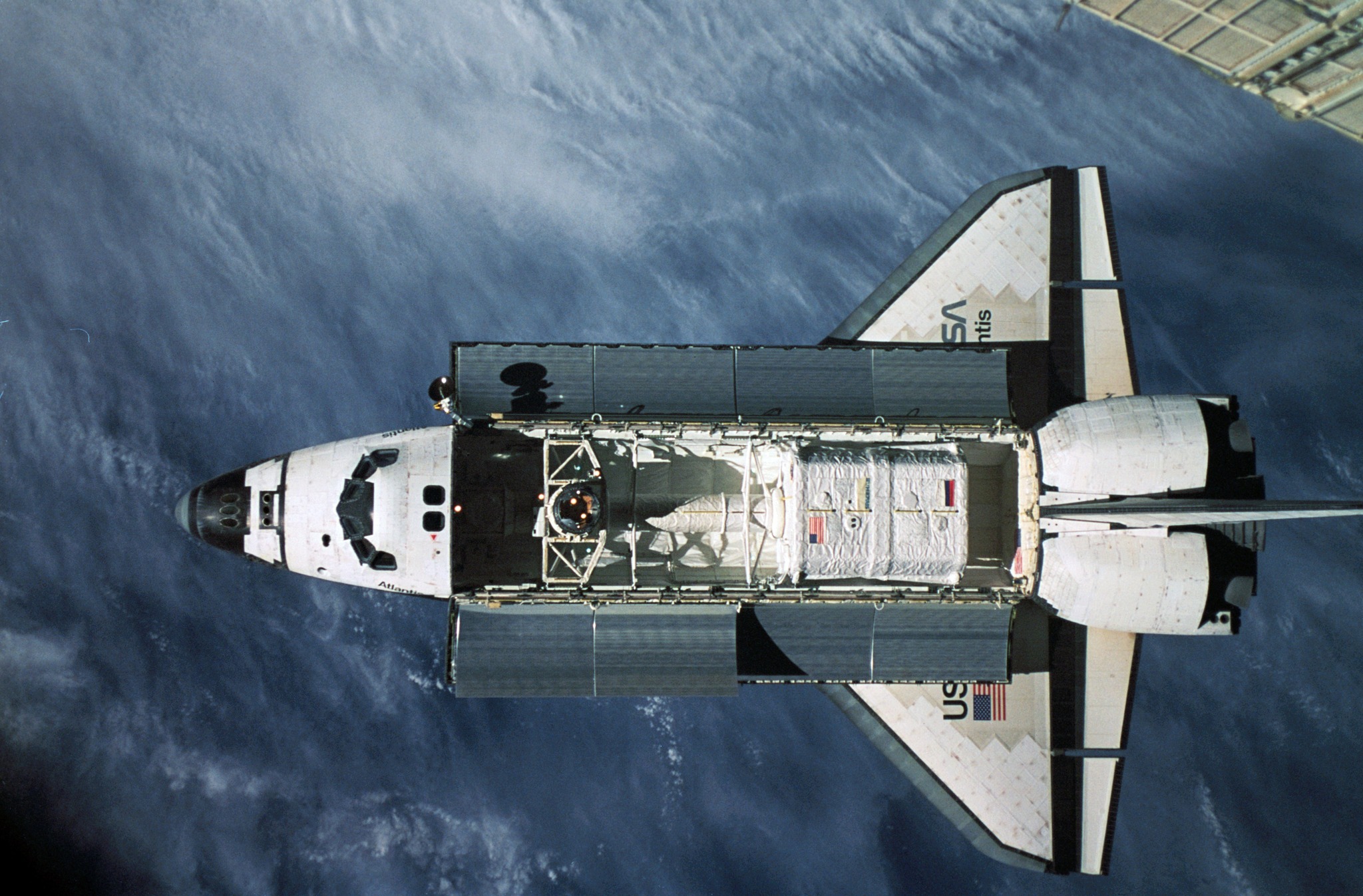Blast - This photograph of the space shuttle Atlantis was taken from ...