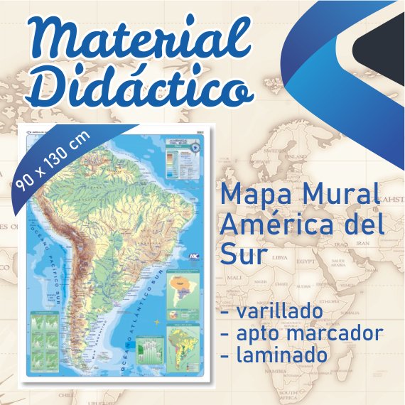 MAPA MURAL de AMÉRICA... - Material Didáctico Mapas y Laminas | Facebook