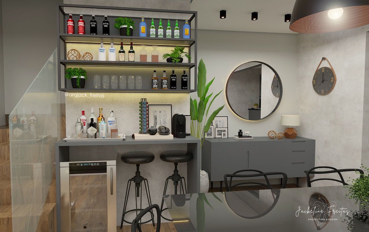 Home bar🍷 (Arraste e veja o... - AjjE Arquitetura & Design