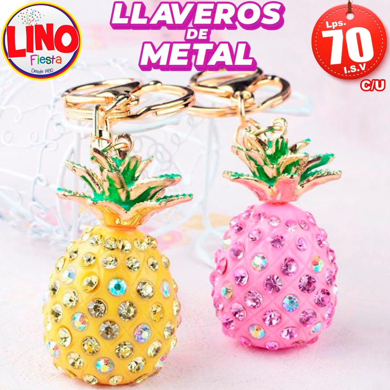 Comercial-Lino - Disponibles diferentes🤩🍍 estilos de #llaveros de metal ...