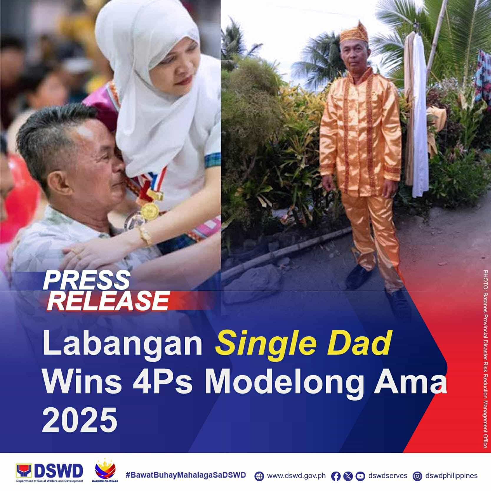 PIA - 2025 DSWD MODEL FATHER | Medal N. Banda, a single father from ...