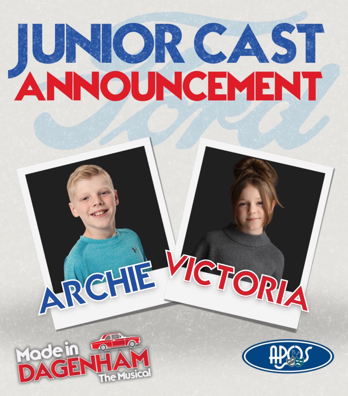 APOS: - 🌟 Junior Cast Announcement!🌟 We’re delighted to announce the ...