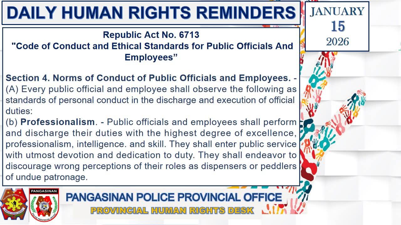 Hrao - Daily Human Rights Reminders for the Month of January 2026 ...