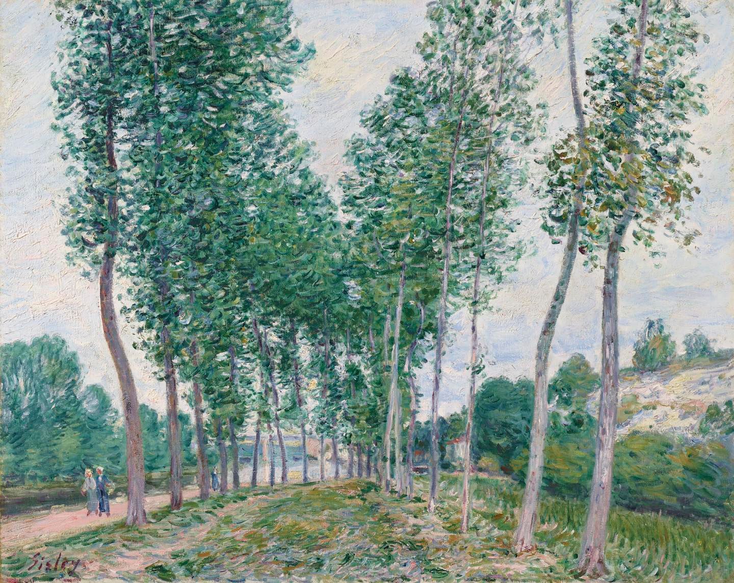 Alfred Sisley (1839-1899) L'allée des peupliers au bord du Loing