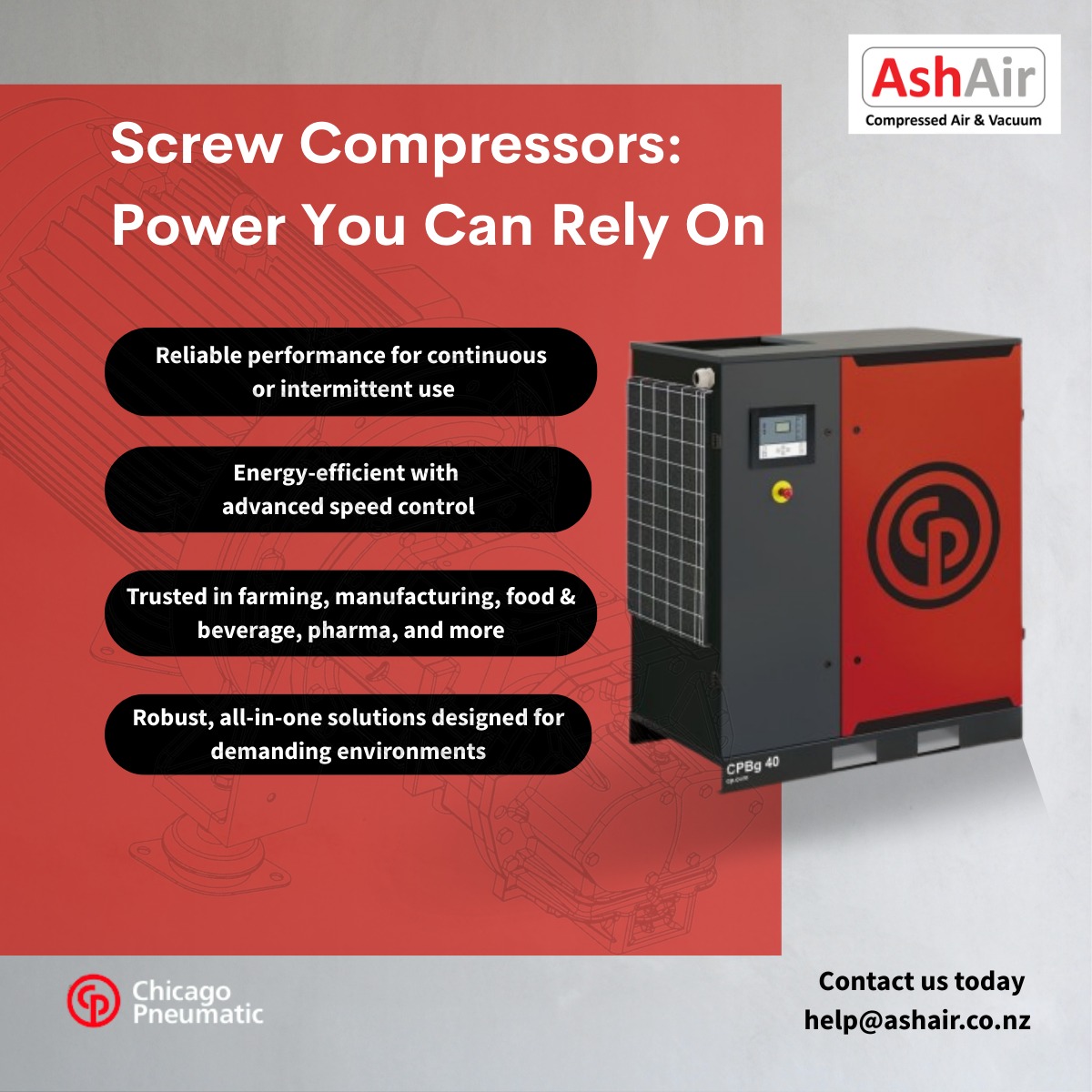 Ash Air - 💡 Where are screw compressors used? From farming... | Facebook
