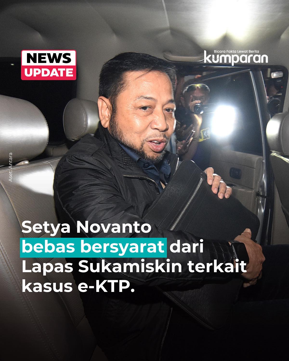 kumparan - Mantan Ketua DPR, Setya Novanto (Setnov), resmi bebas ...