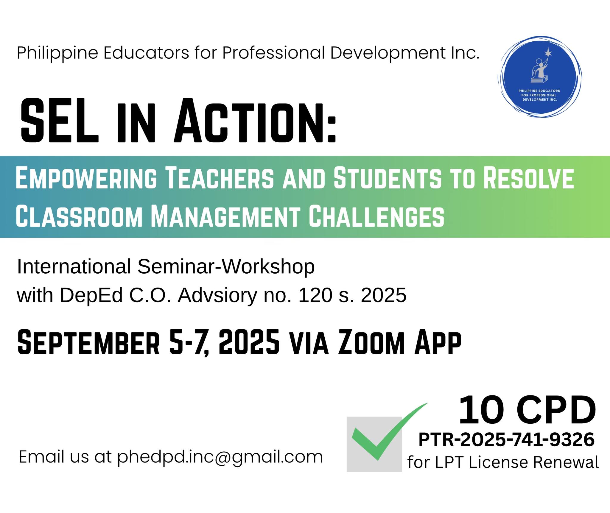 Good news! DepEd Advisory no. 120 s.2025 September 5-7, 2025 online ...
