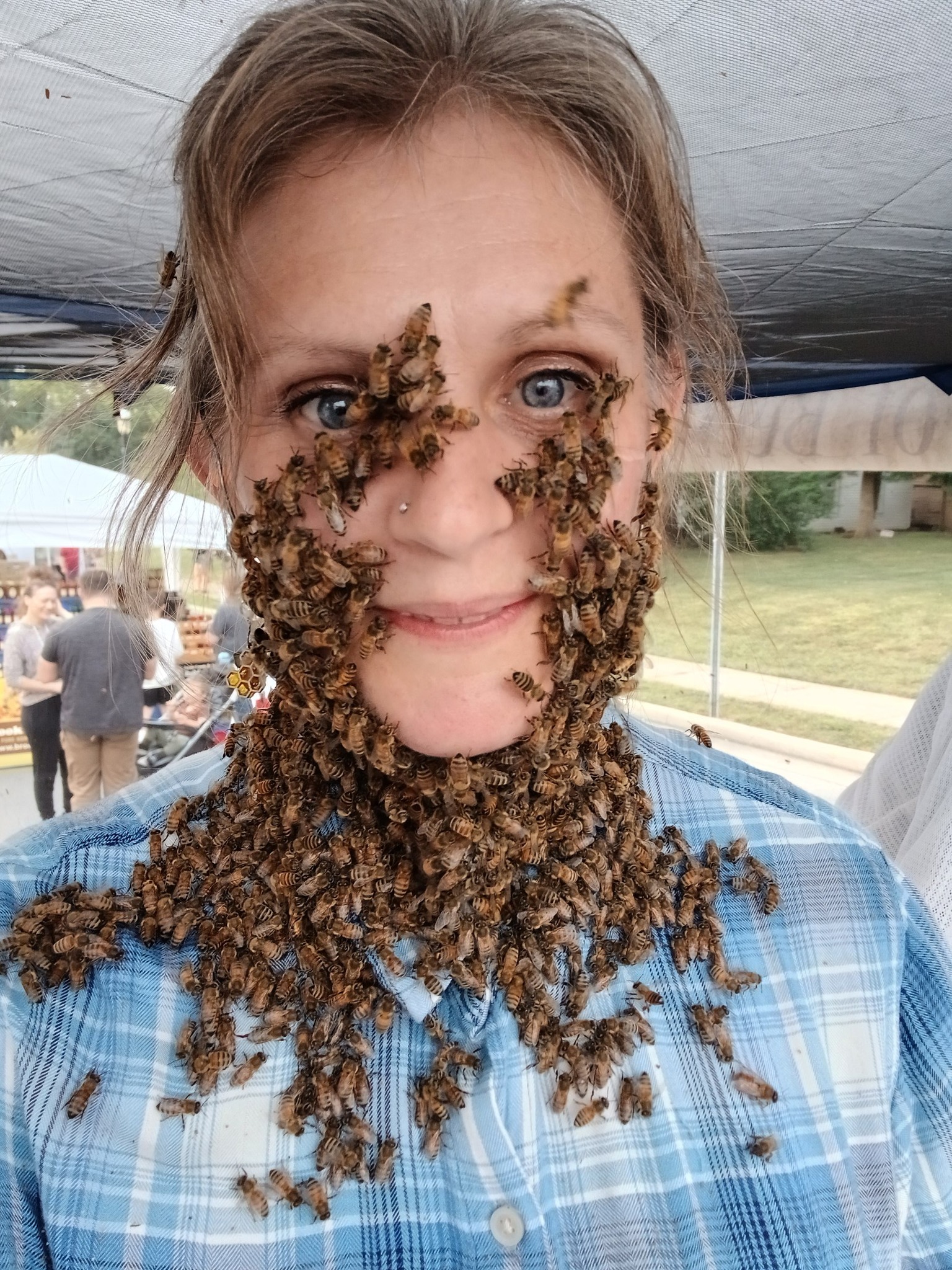 Bee beard #1 of 3 this weekend.... - Mueller Honey Bee | Facebook