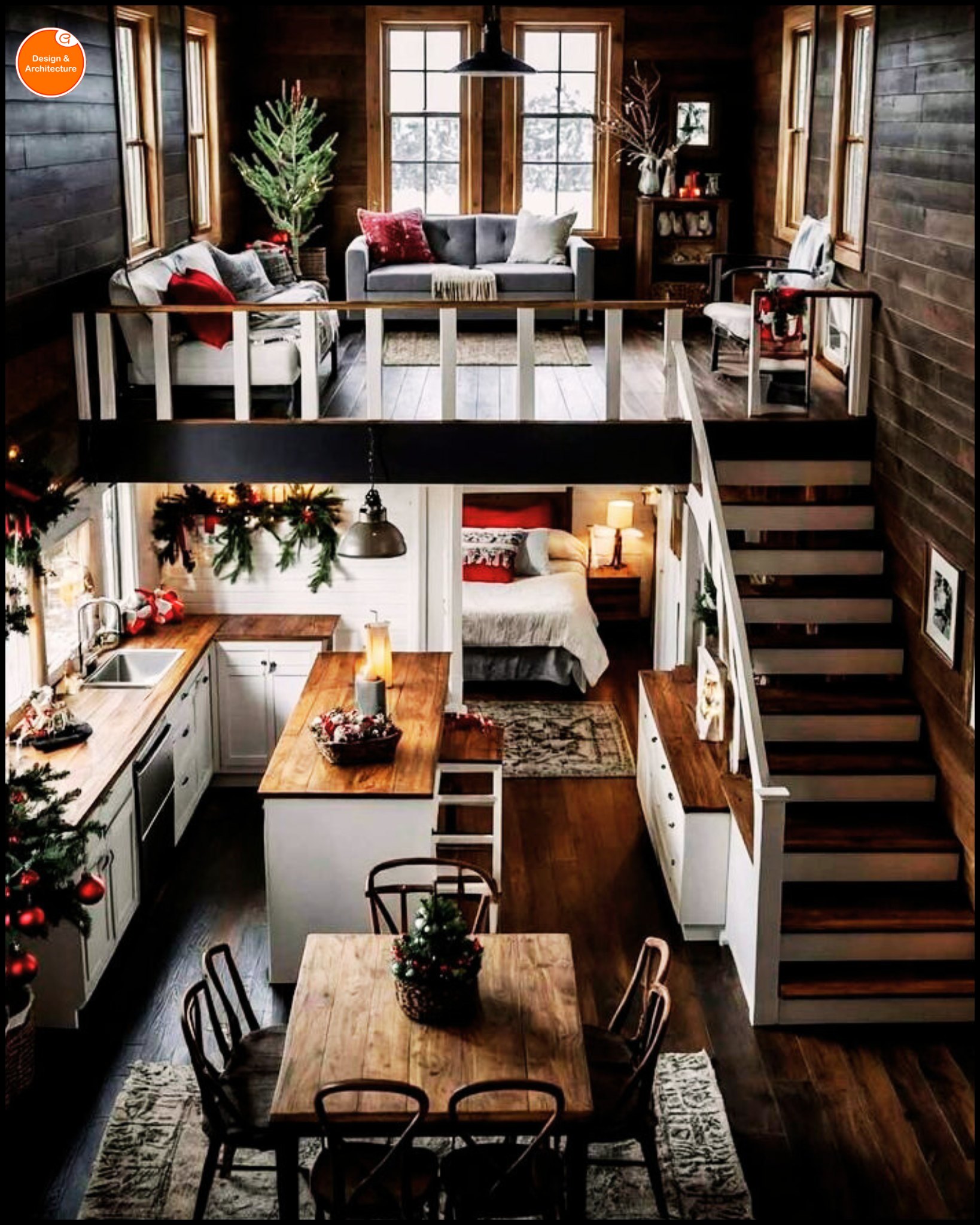 Design - Step into this stunning rustic tiny home, where efficient ...