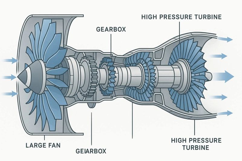 US - A turbofan engine is a type of aircraft engine that uses a ducted ...