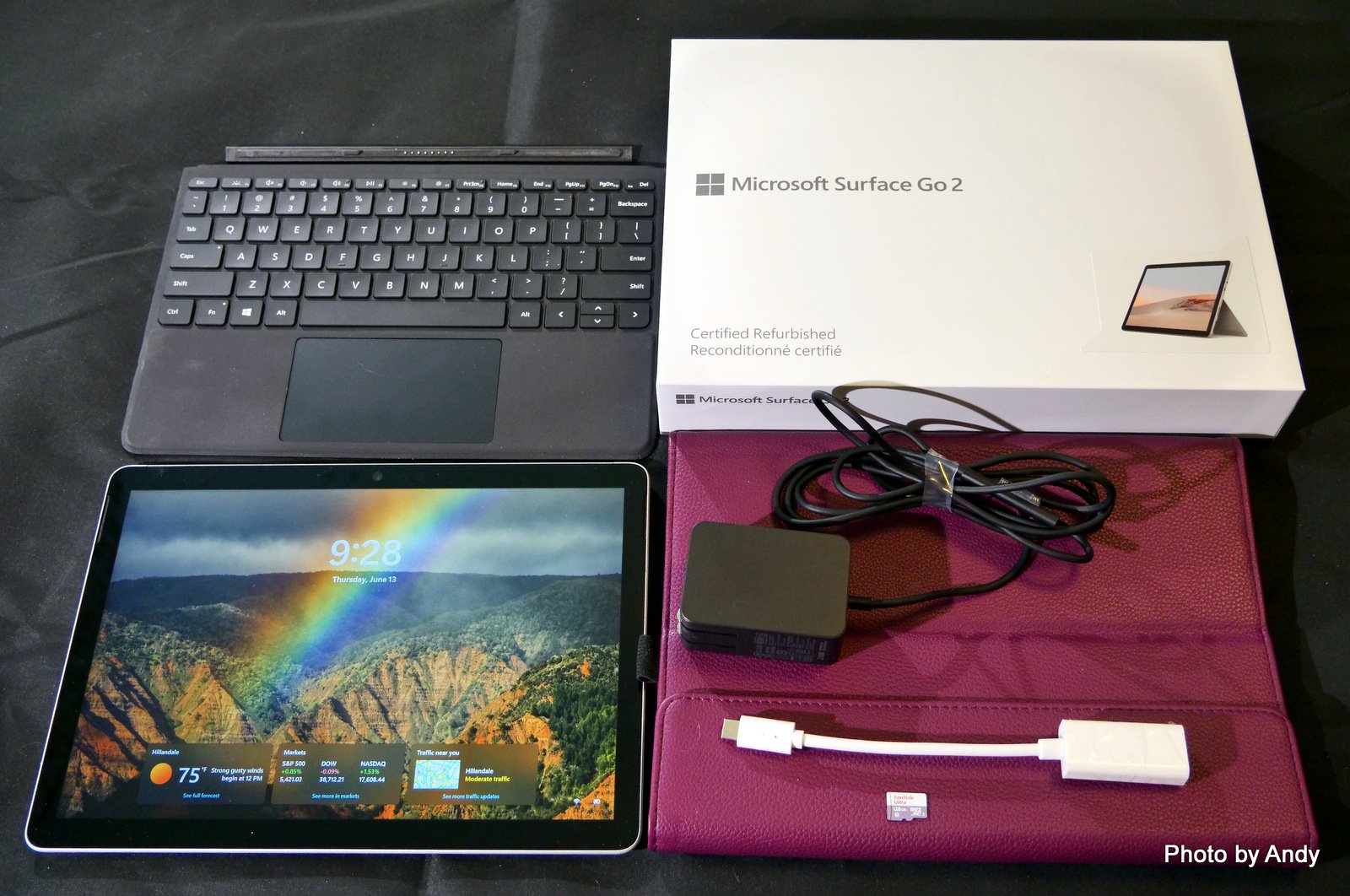 Microsoft Surface Go 2 m3 LTE 8GB Ram 128GB SSD Keyboard Charger 
