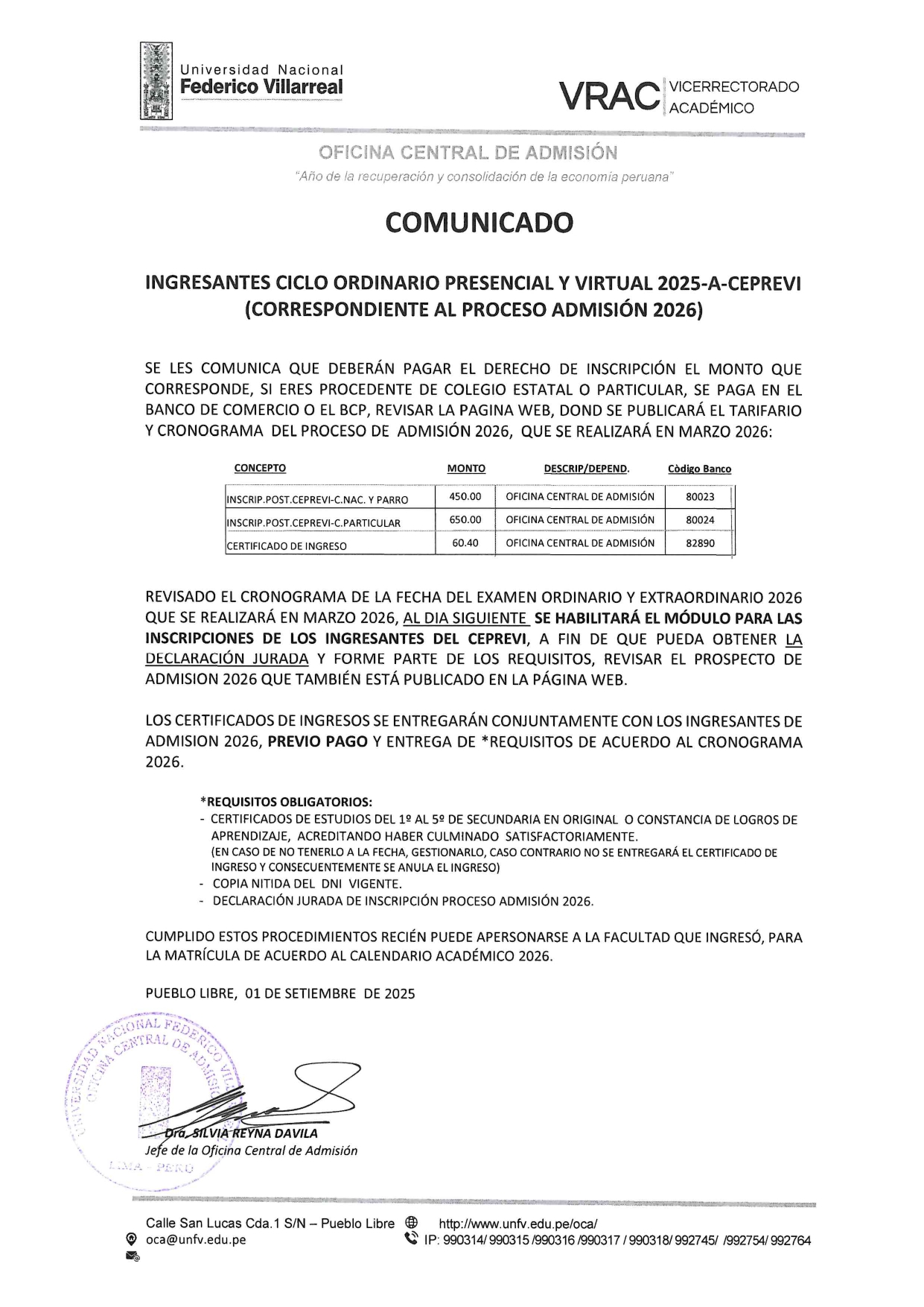 Ceprevi - 📢Saludamos a los alumnos ingresantes del Ciclo Ordinario ...