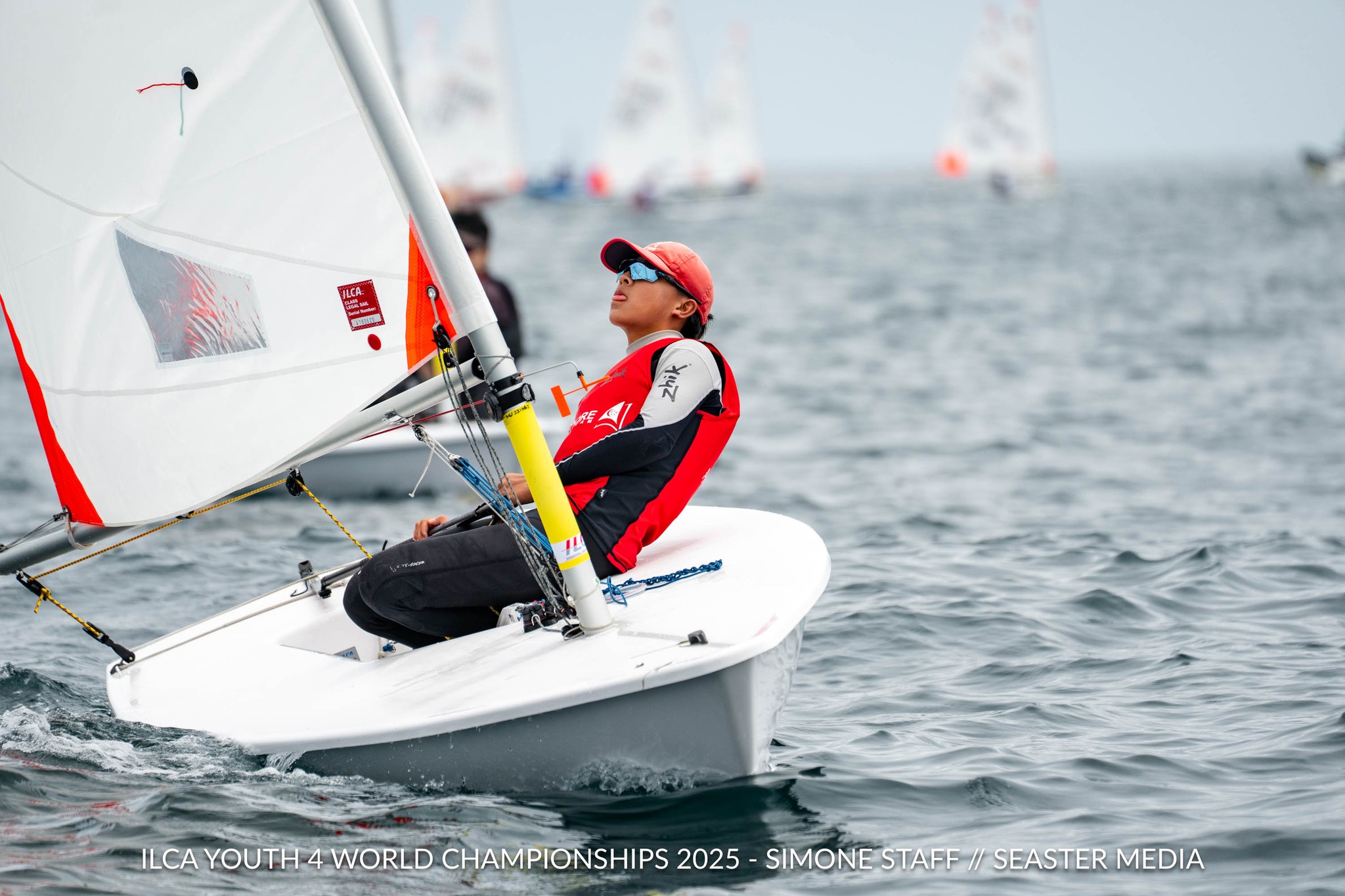 SingaporeSailing - Nigel Tan in action during the 2025 ILCA 4 Youth ...