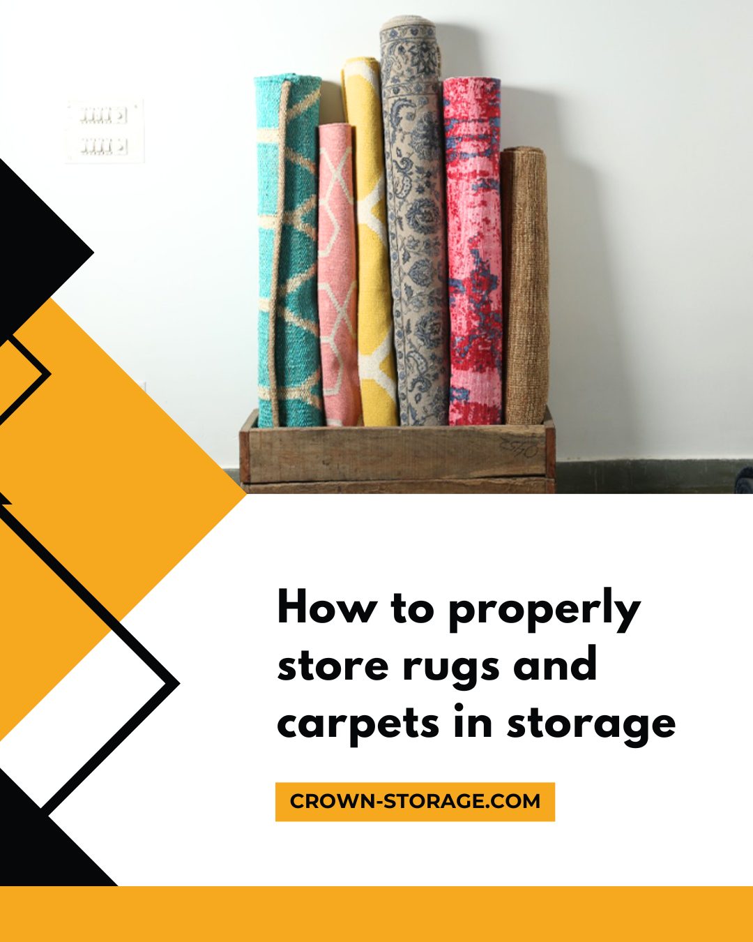 Crown Storage - 🧼 Storing rugs and carpets properly helps... | Facebook