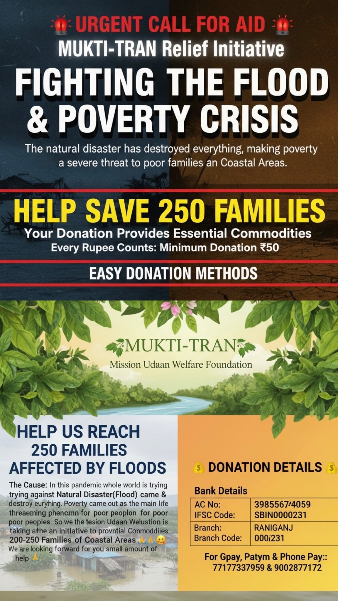 MUKTI TRAN 2025 : Uttarbanga Flood Affected Relief Work