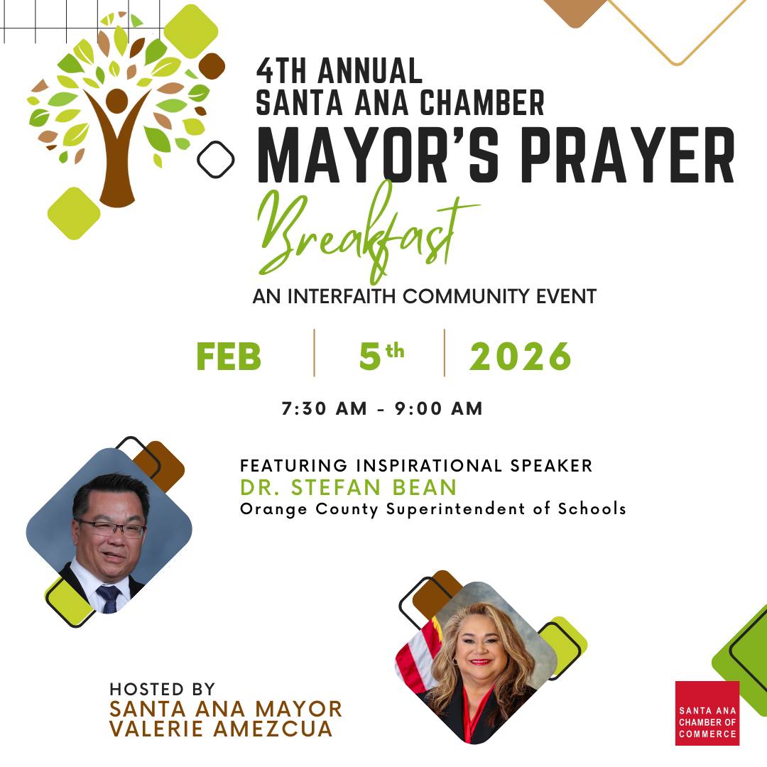 Santa - Join us for the 4th Annual Santa Ana Chamber Mayor's Prayer ...