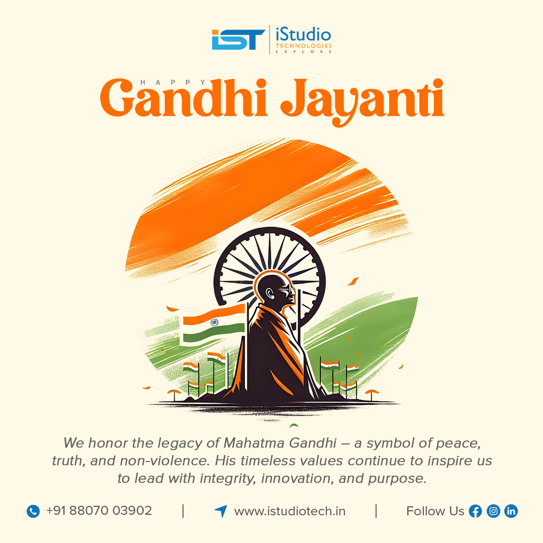 🌿 Happy Gandhi Jayanti 🇮🇳 Today, we honor the legacy of Mahatma Gandhi ...