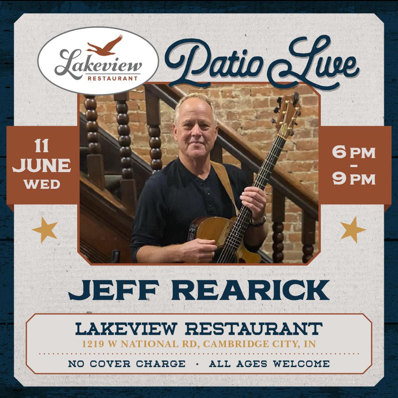 🚨LIVE MUSIC🚨 🎸JEFF REARICK🎤 🗓️... - Lakeview Restaurant | Facebook