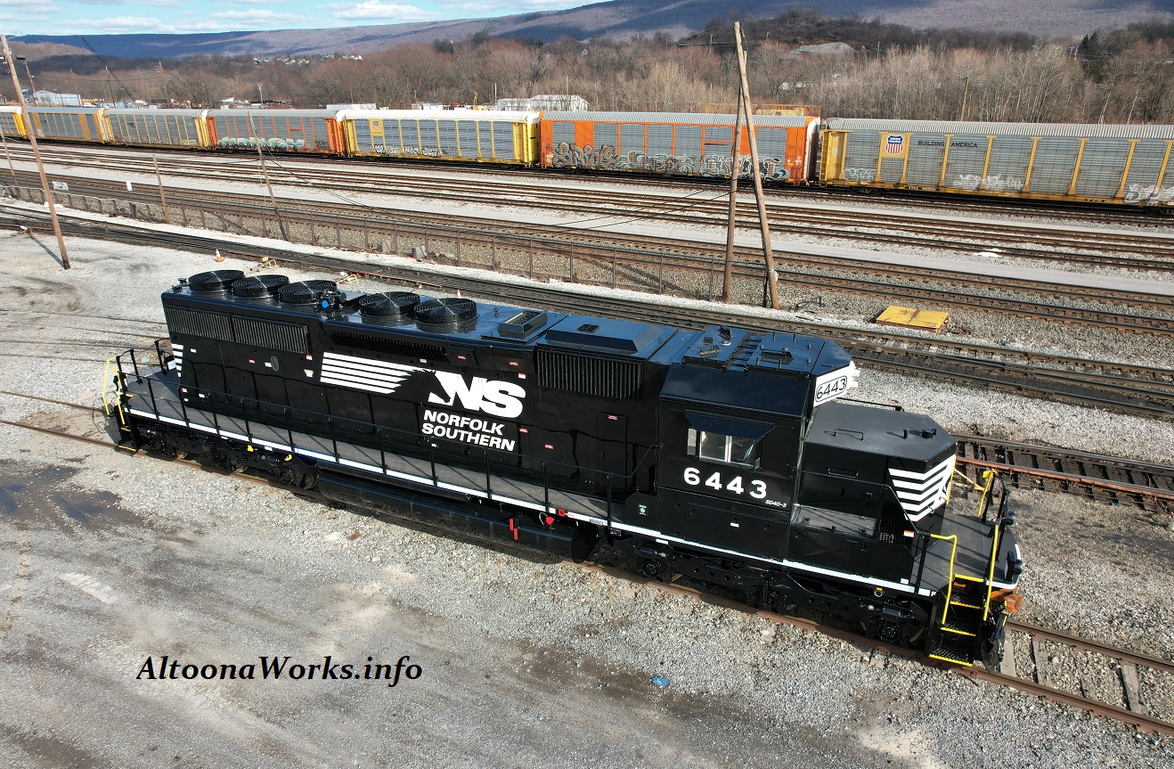 11/2024 - NS 6440 SD40-3 before it was repainted. www.AltoonaWorks