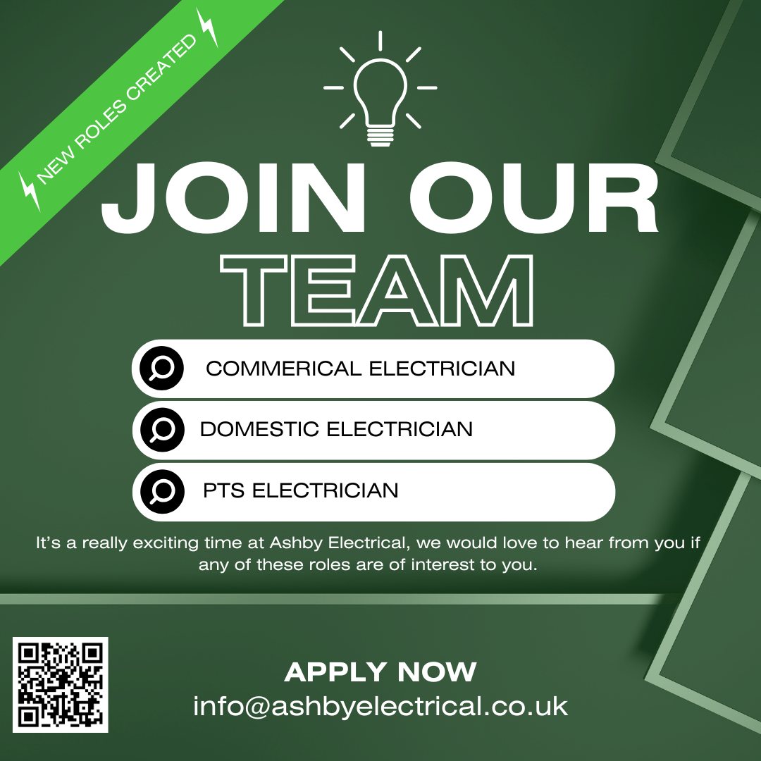 Ashby - 🔌 We're Hiring! Join the Ashby Electrical Team 🔌 Ashby ...