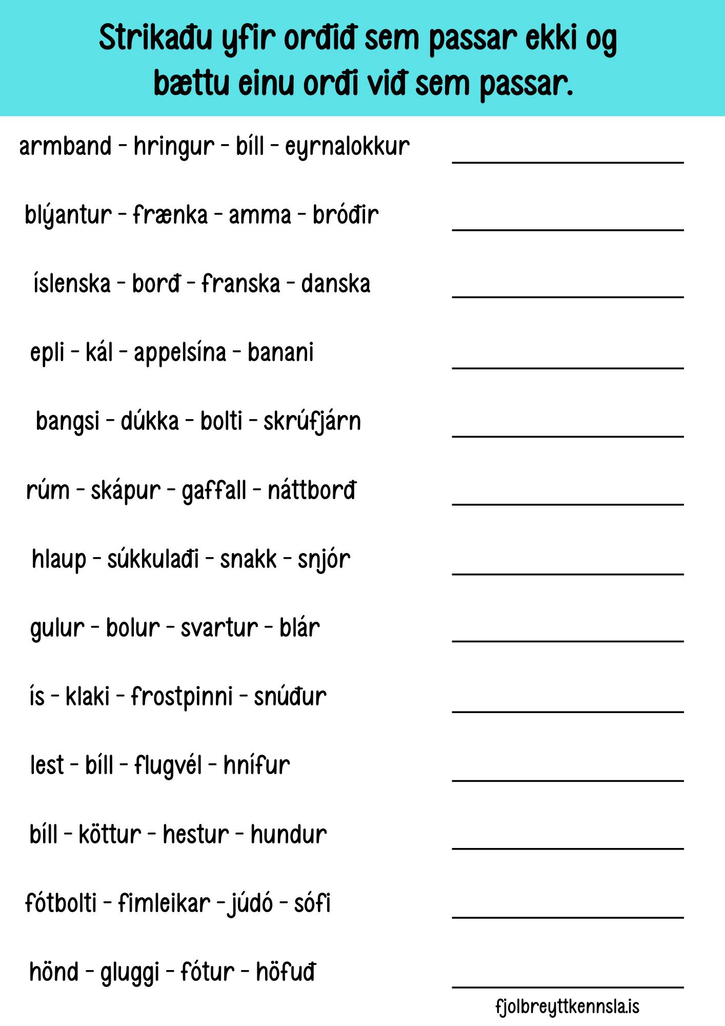 Fjölbreyttar kennsluaðferðir fyrir fjöruga krakka