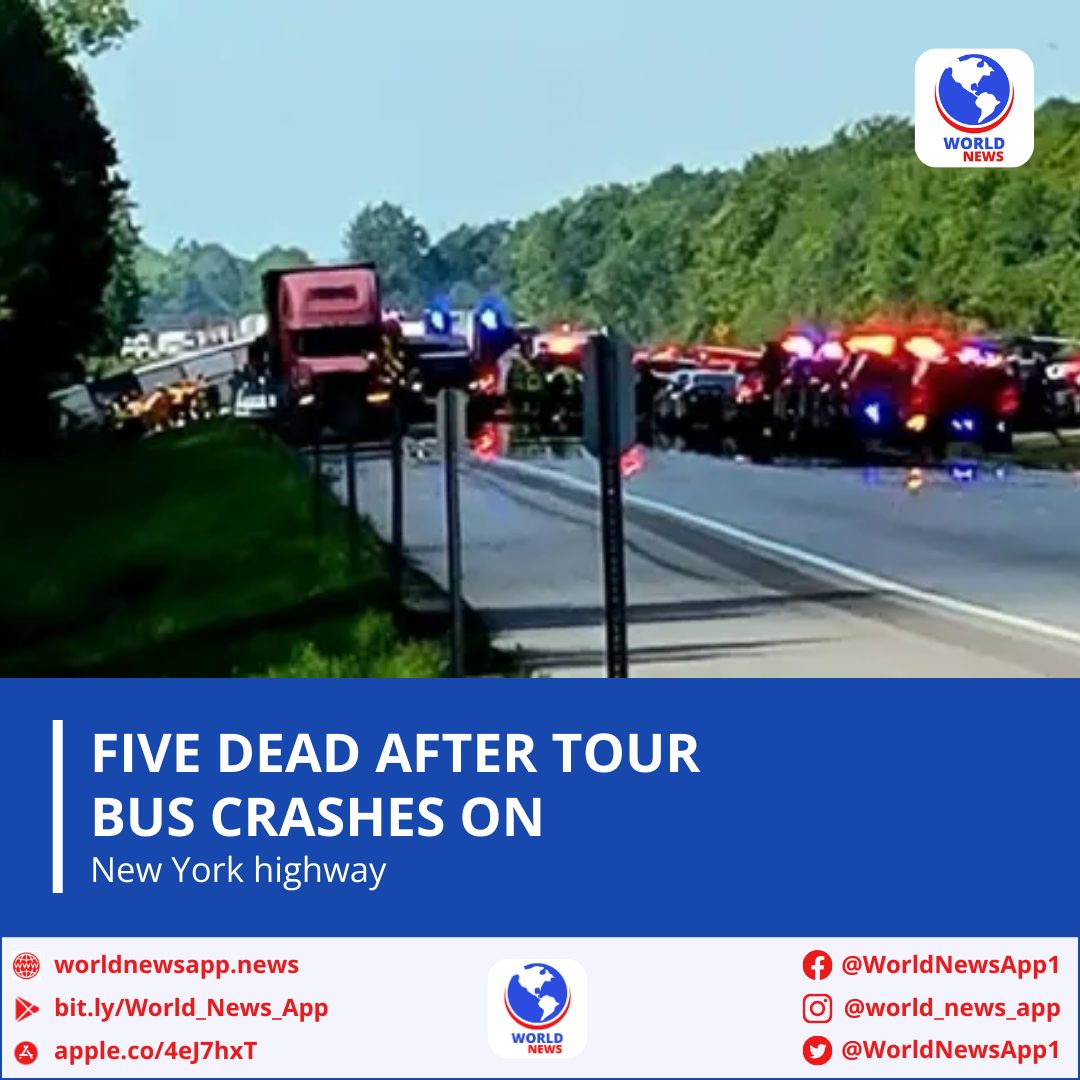 World News - Five dead after tour bus crashes on New York... | Facebook