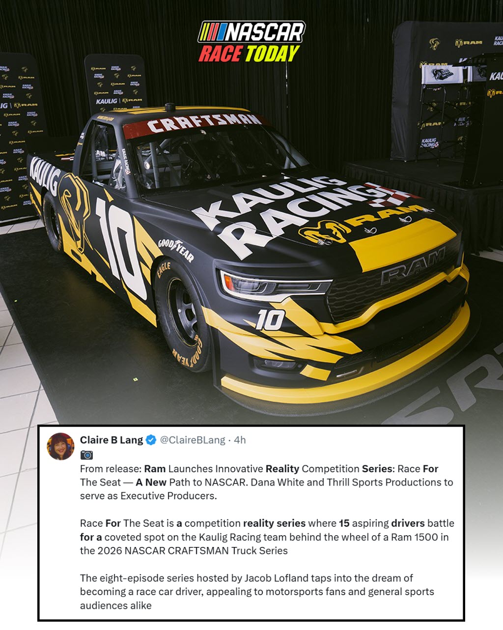 Nascar - Ram Launches Innovative Reality Competition Series: Race For ...