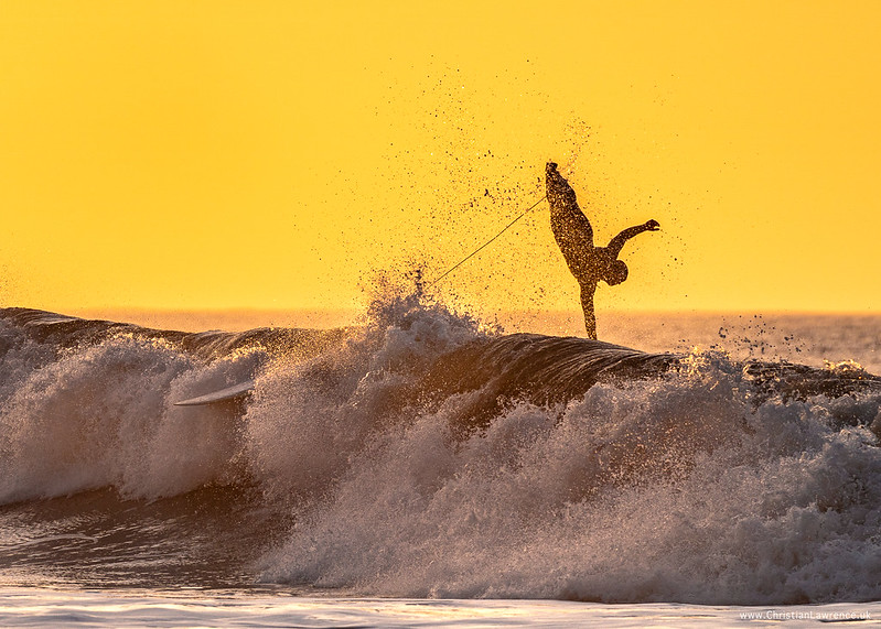 Sunset Surfer at Freshwater West last night 😊