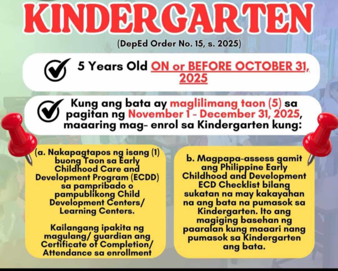 DepEd - Heads up, incoming Kindergarten parents! 📣 Look out for ...