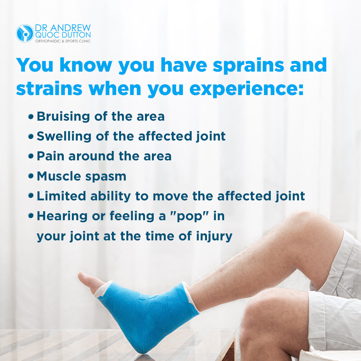 Sprains and... - Dr Andrew Dutton Orthopaedic & Sports Clinic | Facebook