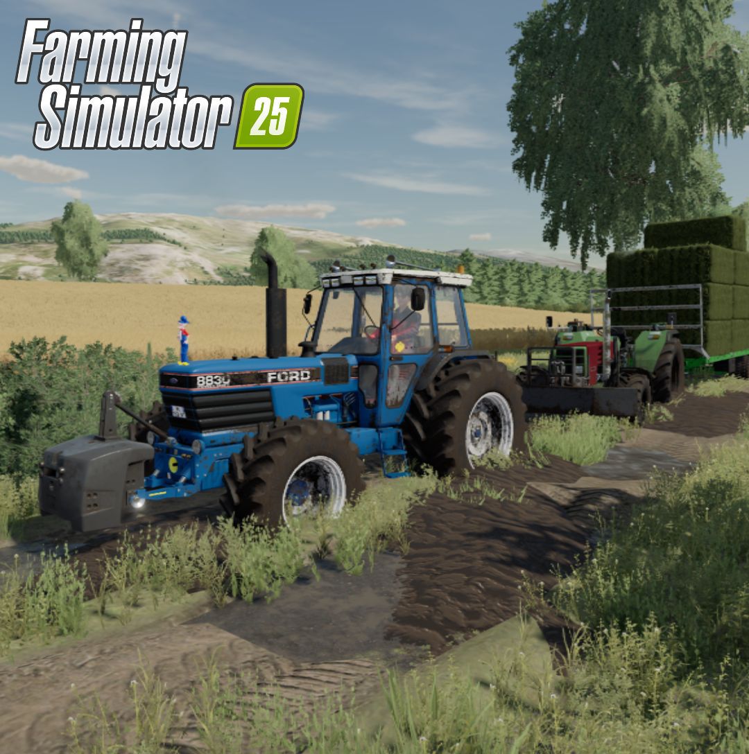 Sumro Gaming - Ford 8830 towing stucked in mud tractor. # ...