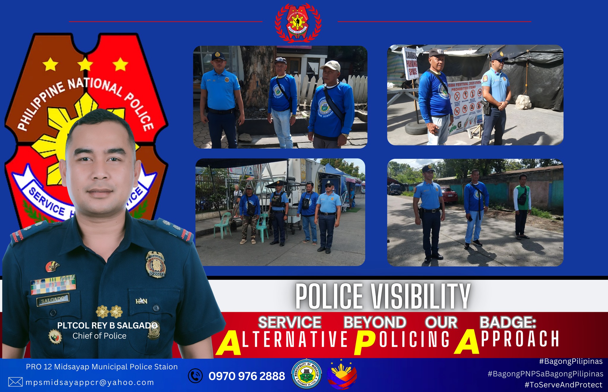 PRO - 𝐏𝐎𝐋𝐈𝐂𝐄 𝐕𝐈𝐒𝐈𝐁𝐈𝐋𝐈𝐓𝐘 The Midsayap Municipal Police Station, together ...