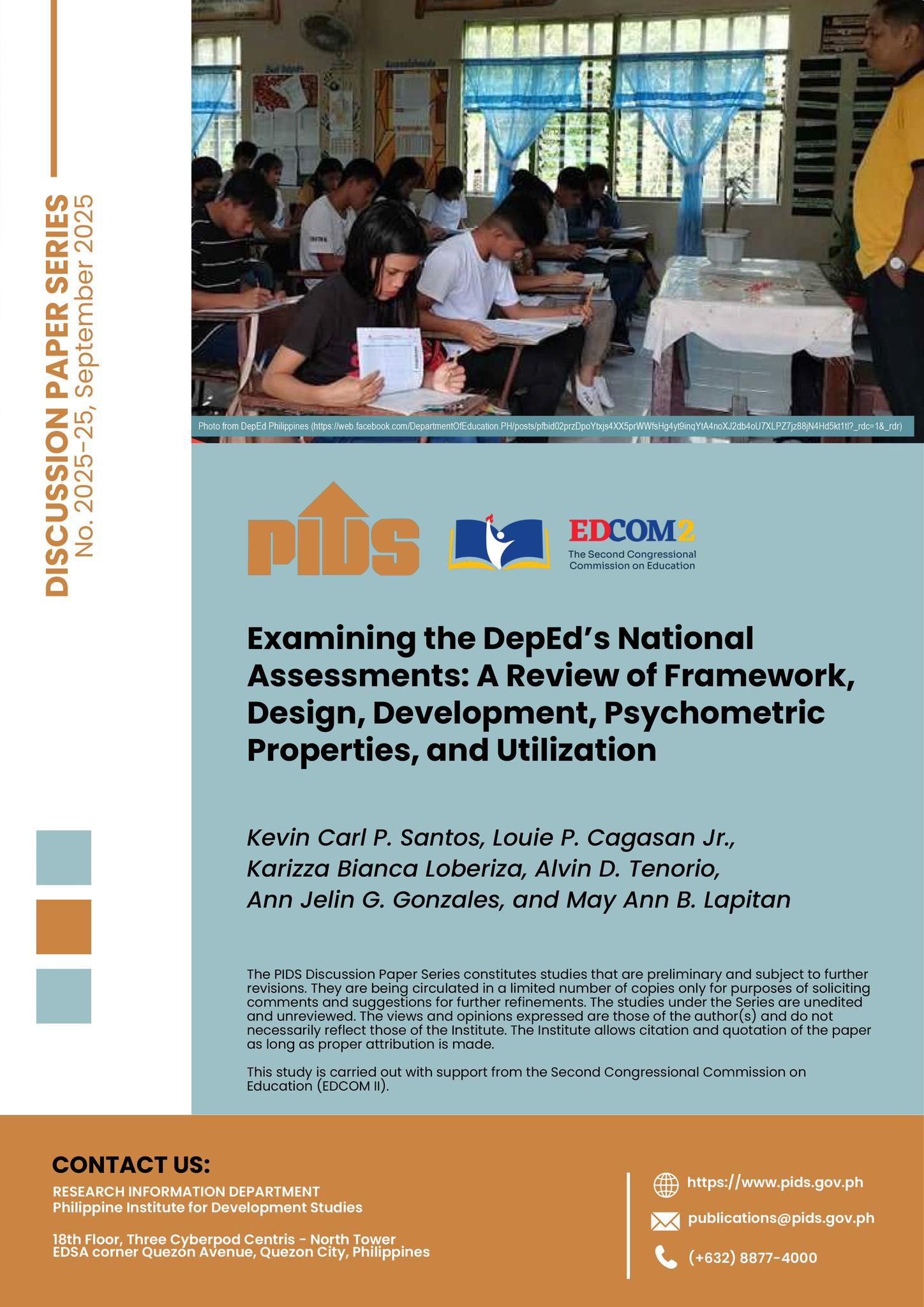 Philippine - Examining the DepEd’s National Assessments: A Review of ...