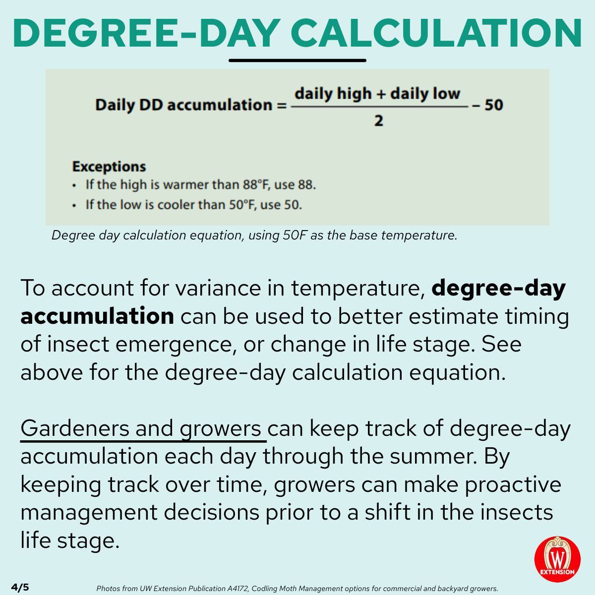 Wisconsin - Degree-day calculation is a method used to estimate the ...